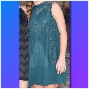 Free People Dress in Emerald Green